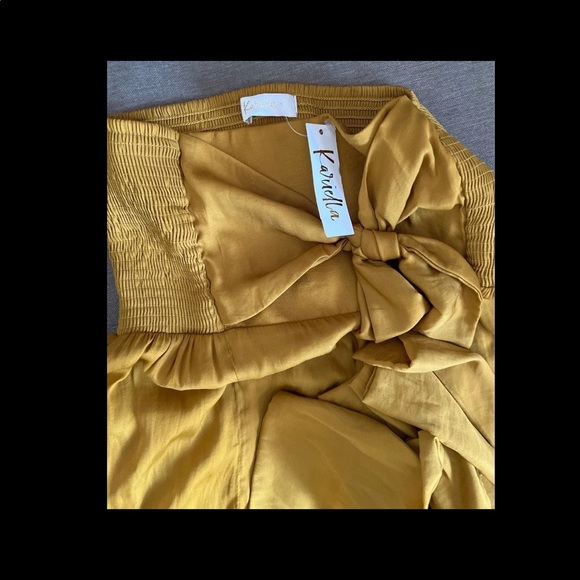 Kariella Maldives Mustard color wide leg Pants - Picture 2 of 4